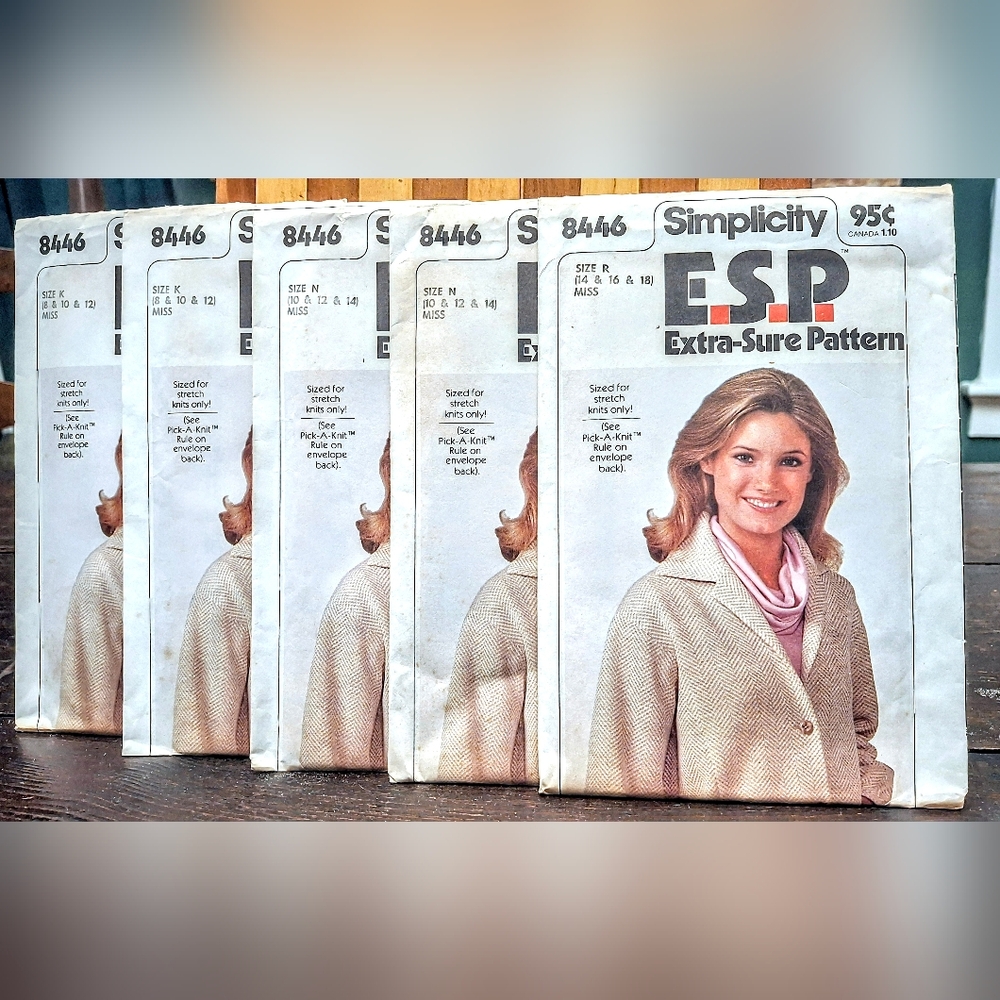 SimplicityVintage NOS SIMPLICITY #8446 E.S.P. Sewing Patterns/ Uncut/ Unused